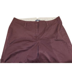 Women's High Rise Straight Leg Brown Pant - Size 14